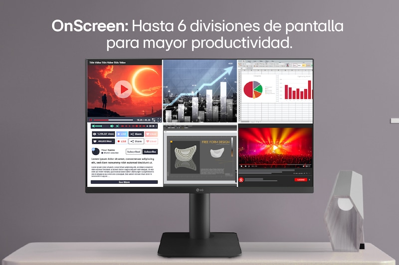OnScrean del Monitor IPS Full HD de 24 pulgadas